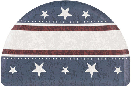 Red and Blue 2' x 3' Comfort Mat Semicircle Hearth Rug