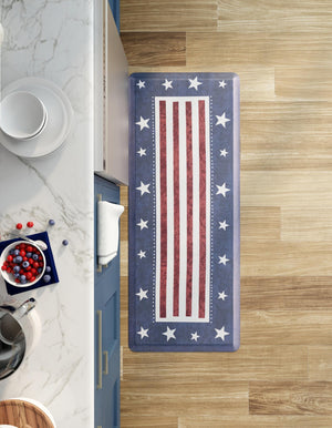 Red and Blue 2' x 5' Comfort Mat Rectangle Rug