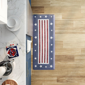 Red and Blue 2' x 5' Comfort Mat Rectangle Rug