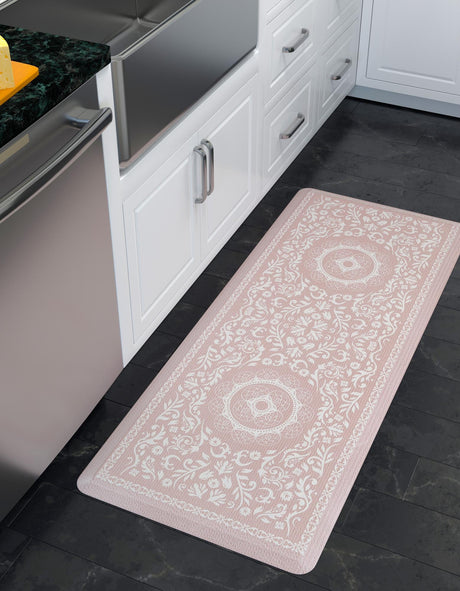 Anti-Fatigue Beige 2' x 3' Comfort Standing Mat  for Kitchen, Bath, Laundry Room, Office Colorful PVC Durable Non-Slip Water Resistant Spill Proof Rug Thick Rubber for Sale at Rug Engine