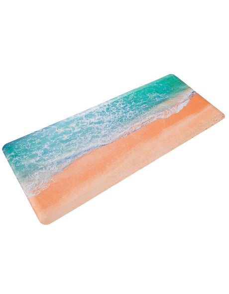 Seasonal Festive Anti-Fatigue Blue and Khaki 2' x 5' Comfort Standing Mat  for Kitchen, Bath, Laundry Room, Office Colorful PVC Durable Non-Slip Water Resistant Spill Proof Rug Thick Rubber for Sale at Rug Engine