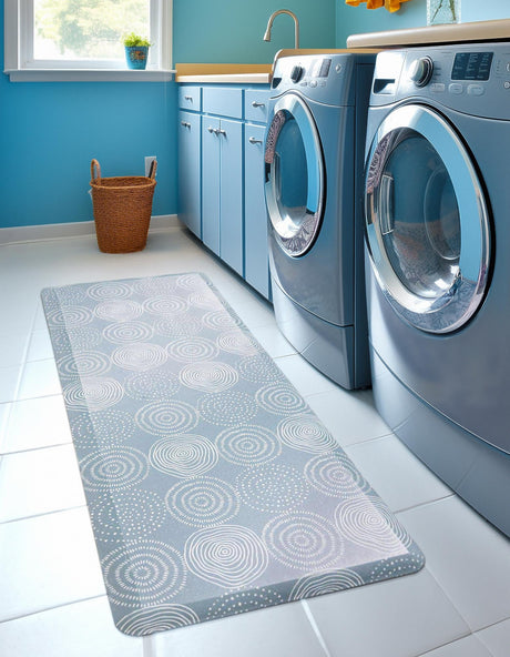 Anti-Fatigue Blue 2' x 5' Comfort Standing Mat  for Kitchen, Bath, Laundry Room, Office Colorful PVC Durable Non-Slip Water Resistant Spill Proof Rug Thick Rubber for Sale at Rug Engine