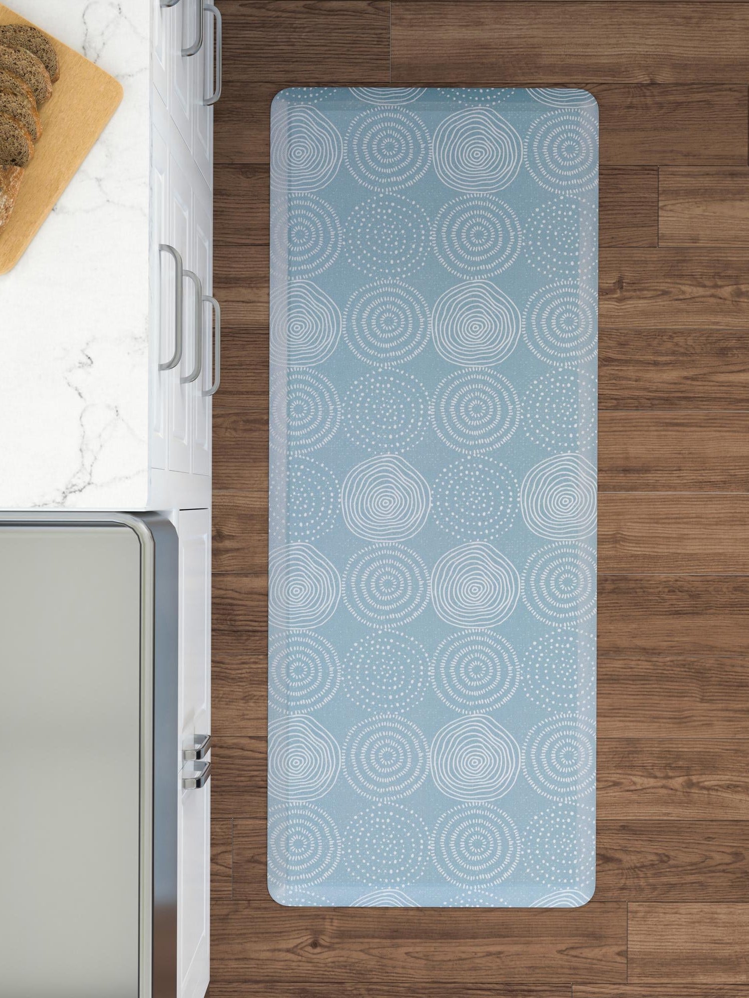 Anti-Fatigue Blue 2' x 3' Comfort Standing Mat  for Kitchen, Bath, Laundry Room, Office Colorful PVC Durable Non-Slip Water Resistant Spill Proof Rug Thick Rubber for Sale at Rug Engine