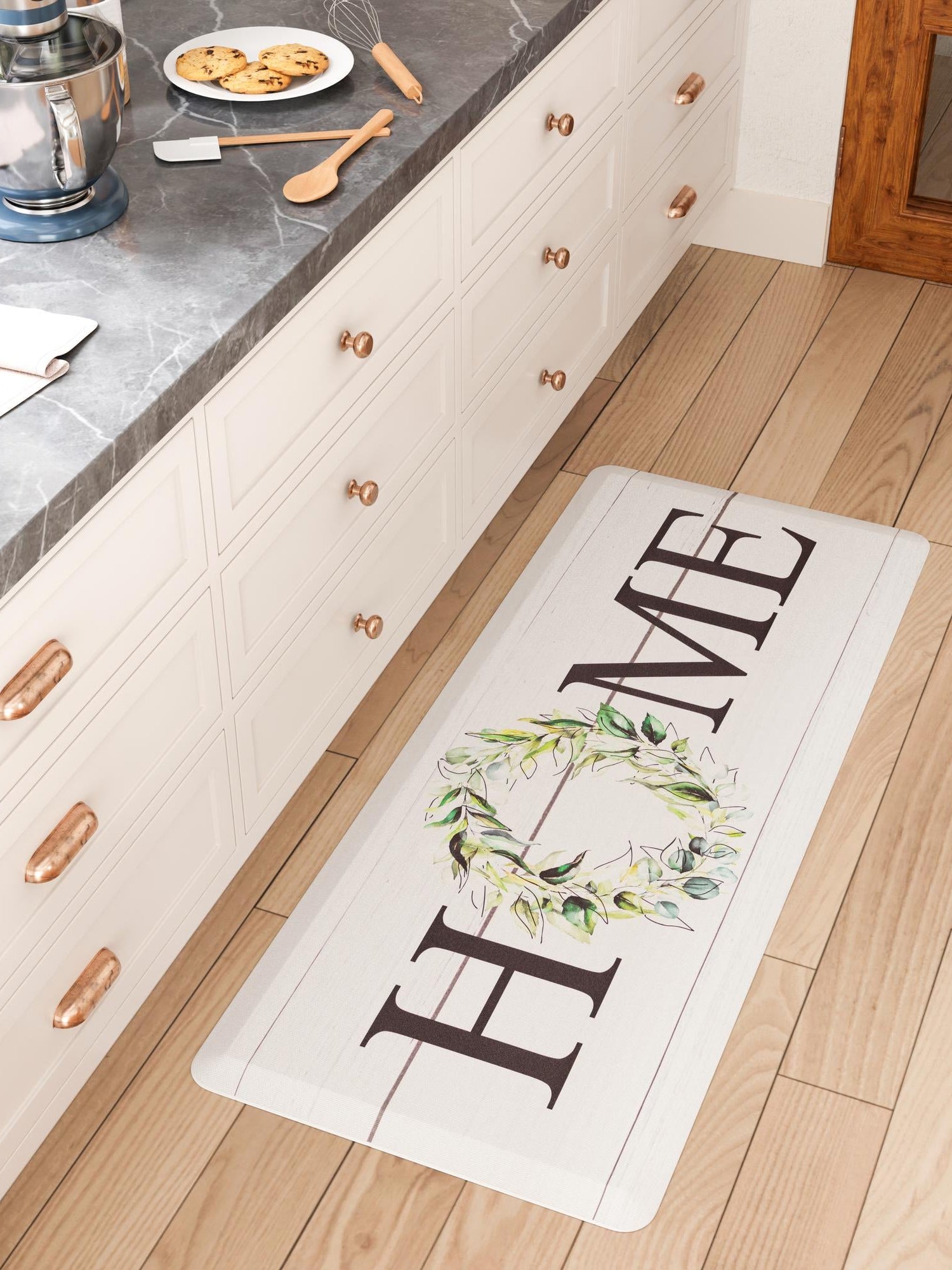 Anti-Fatigue White 2' x 3' Comfort Standing Mat  for Kitchen, Bath, Laundry Room, Office Colorful PVC Durable Non-Slip Water Resistant Spill Proof Rug Thick Rubber for Sale at Rug Engine