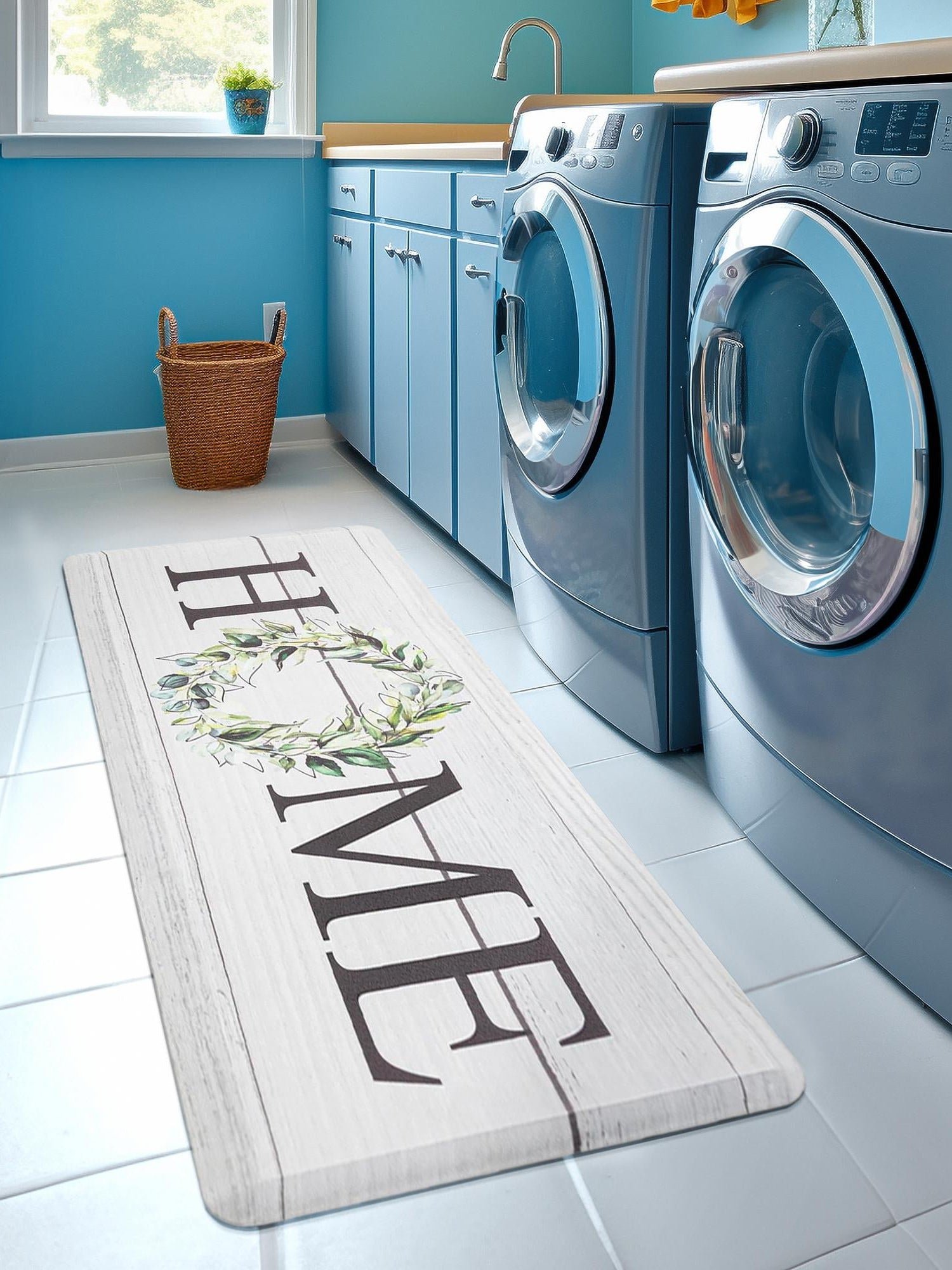 Anti-Fatigue White 2' x 3' Comfort Standing Mat  for Kitchen, Bath, Laundry Room, Office Colorful PVC Durable Non-Slip Water Resistant Spill Proof Rug Thick Rubber for Sale at Rug Engine