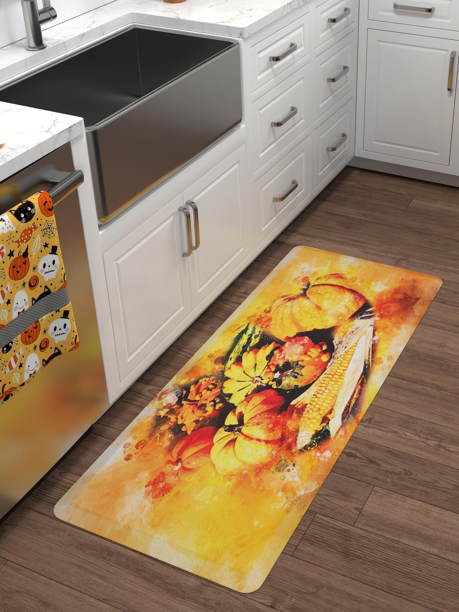 Seasonal Festive Anti-Fatigue Multicolor 2' x 3' Comfort Standing Mat  for Kitchen, Bath, Laundry Room, Office Colorful PVC Durable Non-Slip Water Resistant Spill Proof Rug Thick Rubber for Sale at Rug Engine