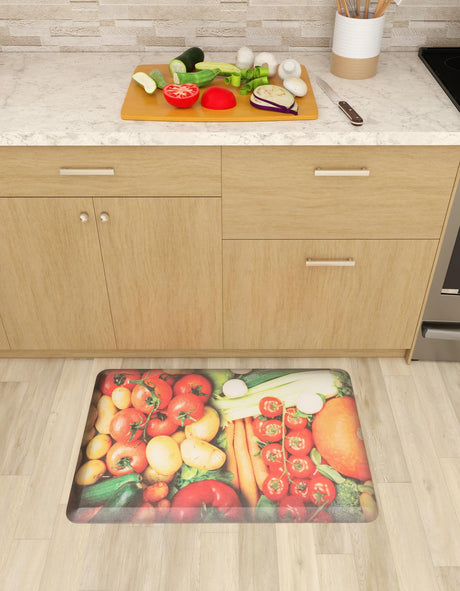 Anti-Fatigue Multicolor 2' x 3' Comfort Standing Mat  for Kitchen, Bath, Laundry Room, Office Colorful PVC Durable Non-Slip Water Resistant Spill Proof Rug Thick Rubber for Sale at Rug Engine