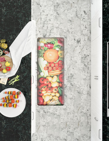 Anti-Fatigue Multicolor 2' x 5' Comfort Standing Mat  for Kitchen, Bath, Laundry Room, Office Colorful PVC Durable Non-Slip Water Resistant Spill Proof Rug Thick Rubber for Sale at Rug Engine