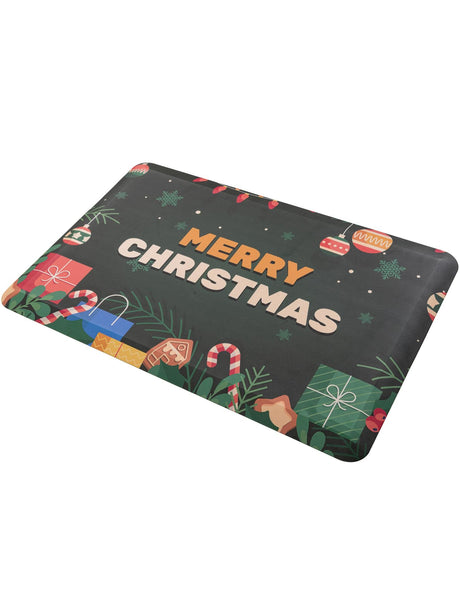 Seasonal Festive Anti-Fatigue Green 2' x 3' Comfort Standing Mat  for Kitchen, Bath, Laundry Room, Office Colorful PVC Durable Non-Slip Water Resistant Spill Proof Rug Thick Rubber for Sale at Rug Engine