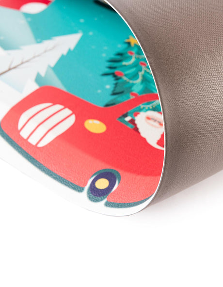 Seasonal Festive Anti-Fatigue Blue 2' x 5' Comfort Standing Mat  for Kitchen, Bath, Laundry Room, Office Colorful PVC Durable Non-Slip Water Resistant Spill Proof Rug Thick Rubber for Sale at Rug Engine