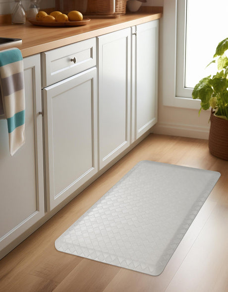 Anti-Fatigue Gray 2' x 3' Comfort Standing Mat  for Kitchen, Bath, Laundry Room, Office Colorful PVC Durable Non-Slip Water Resistant Spill Proof Rug Thick Rubber for Sale at Rug Engine