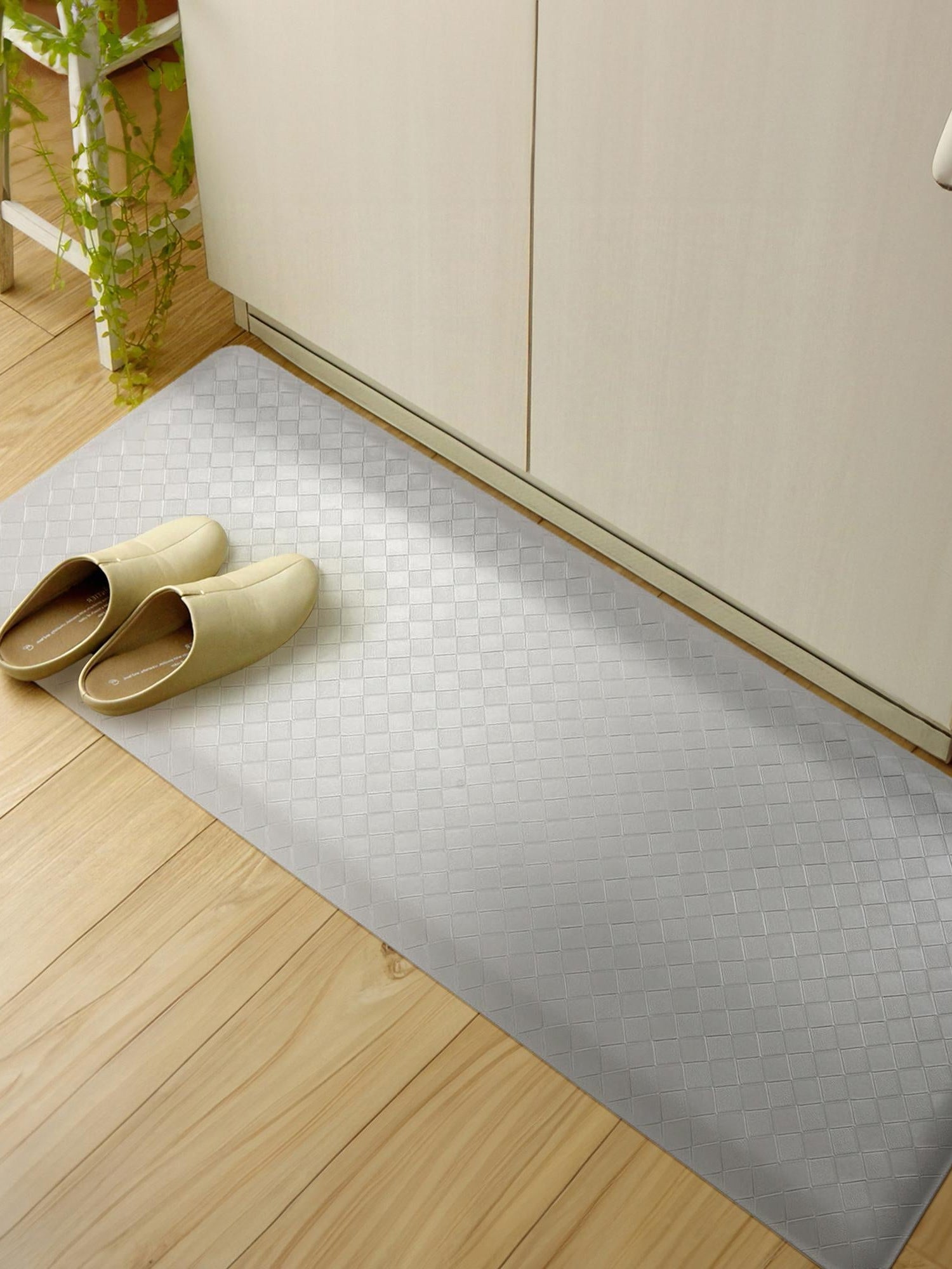Anti-Fatigue Gray 2' x 5' Comfort Standing Mat  for Kitchen, Bath, Laundry Room, Office Colorful PVC Durable Non-Slip Water Resistant Spill Proof Rug Thick Rubber for Sale at Rug Engine