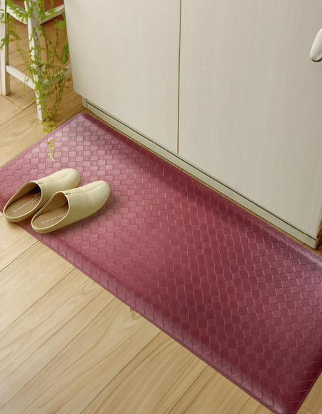 Anti-Fatigue Burgundy Red 2' x 3' Comfort Standing Mat  for Kitchen, Bath, Laundry Room, Office Colorful PVC Durable Non-Slip Water Resistant Spill Proof Rug Thick Rubber for Sale at Rug Engine