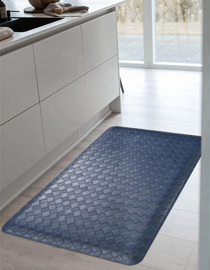 Navy Blue 2' x 3' Comfort Mat Rectangle Rug