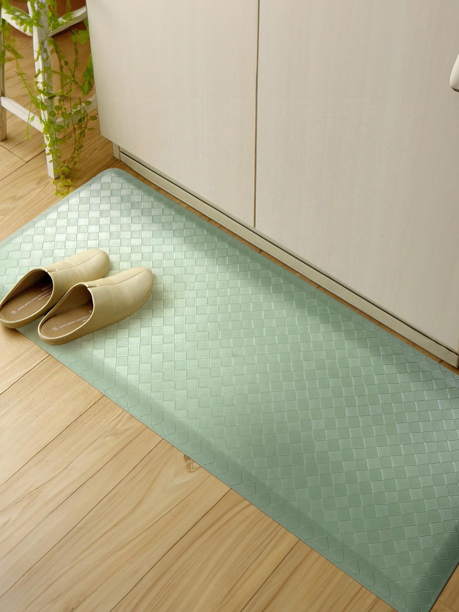 Anti-Fatigue Green 2' x 5' Comfort Standing Mat  for Kitchen, Bath, Laundry Room, Office Colorful PVC Durable Non-Slip Water Resistant Spill Proof Rug Thick Rubber for Sale at Rug Engine