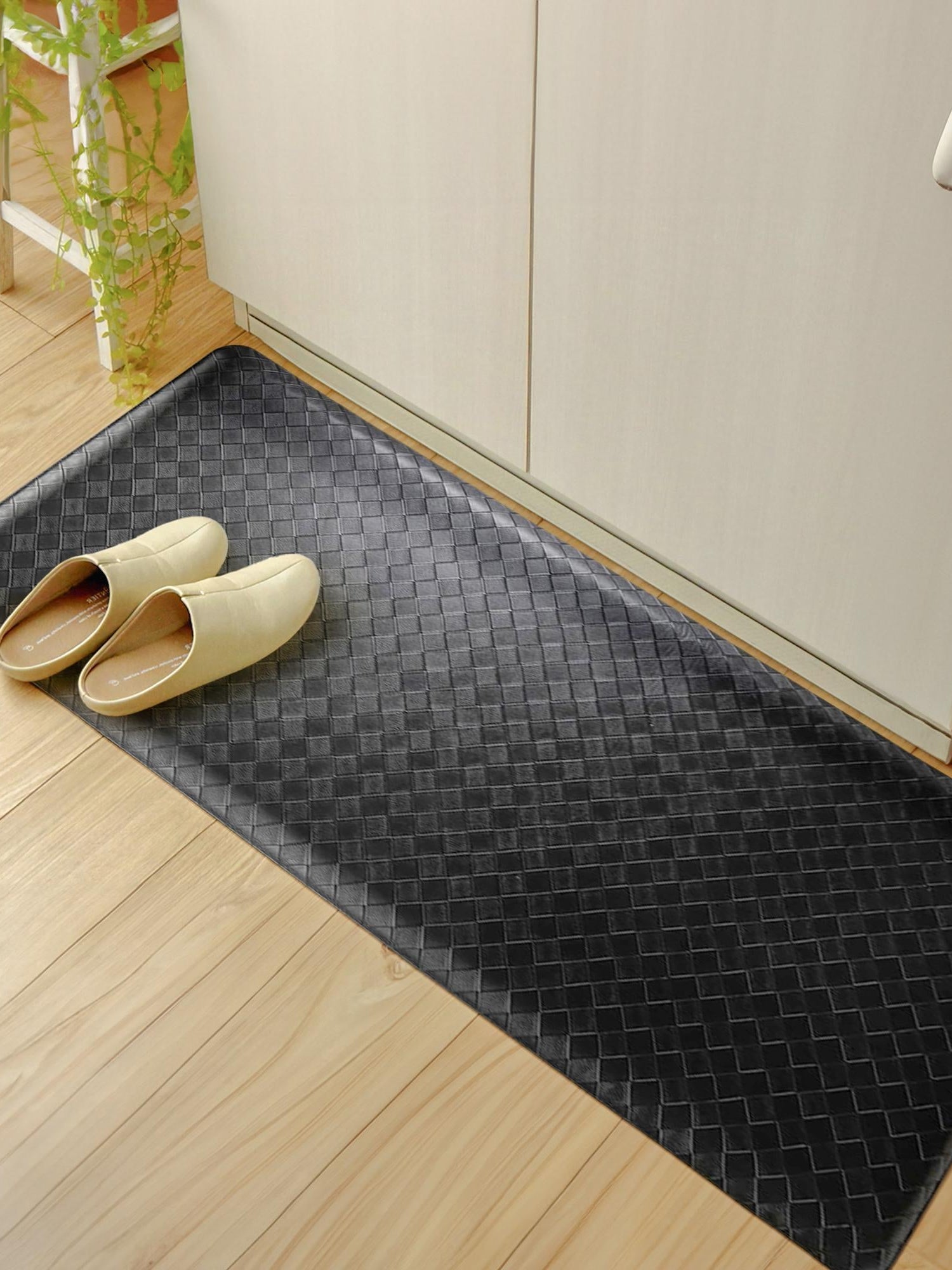 Anti-Fatigue Black 2' x 3' Comfort Standing Mat  for Kitchen, Bath, Laundry Room, Office Colorful PVC Durable Non-Slip Water Resistant Spill Proof Rug Thick Rubber for Sale at Rug Engine