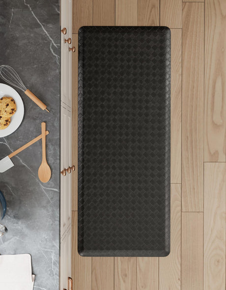 Anti-Fatigue Black 2' x 3' Comfort Standing Mat  for Kitchen, Bath, Laundry Room, Office Colorful PVC Durable Non-Slip Water Resistant Spill Proof Rug Thick Rubber for Sale at Rug Engine