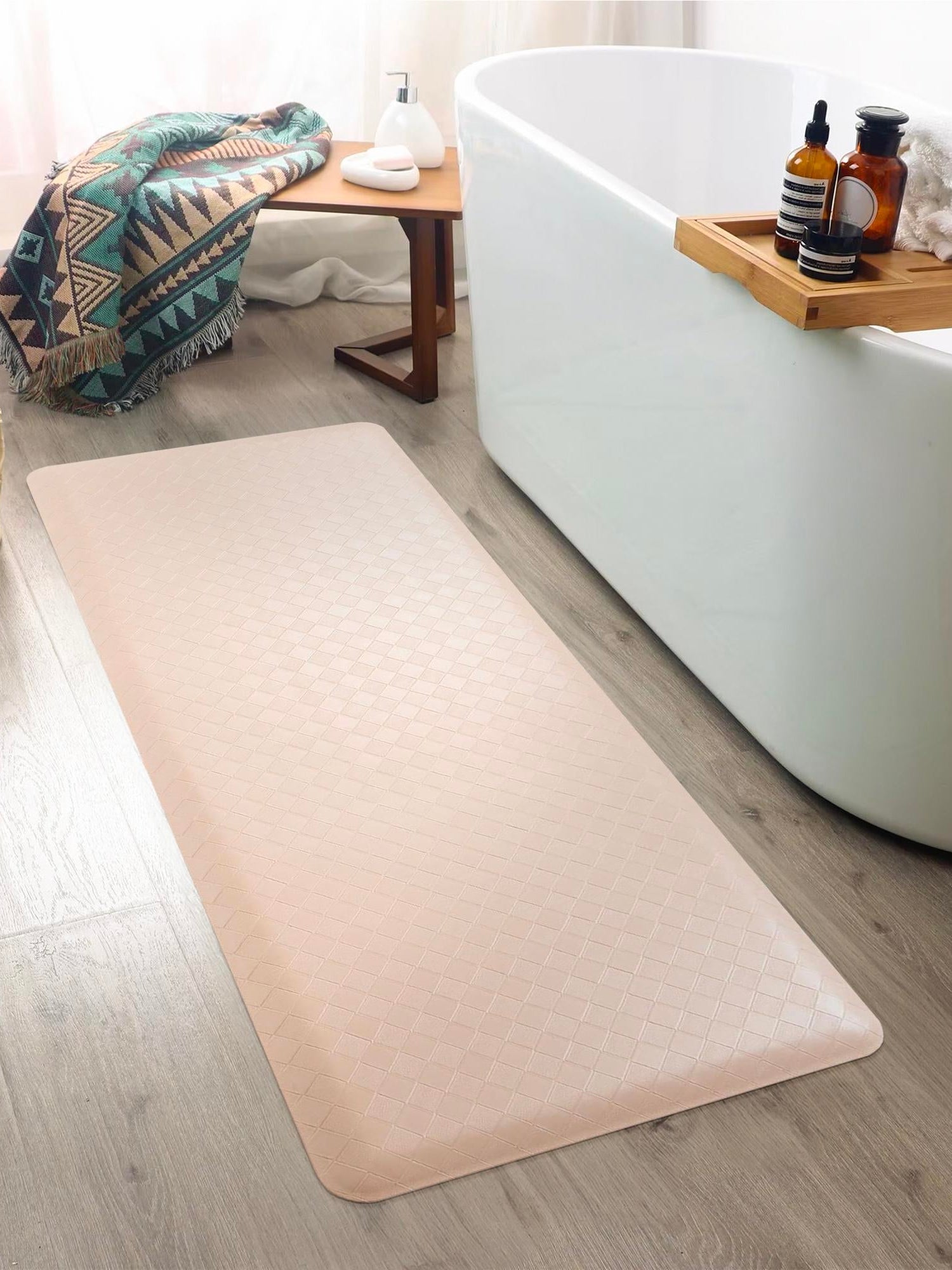 Anti-Fatigue Beige 2' x 3' Comfort Standing Mat  for Kitchen, Bath, Laundry Room, Office Colorful PVC Durable Non-Slip Water Resistant Spill Proof Rug Thick Rubber for Sale at Rug Engine