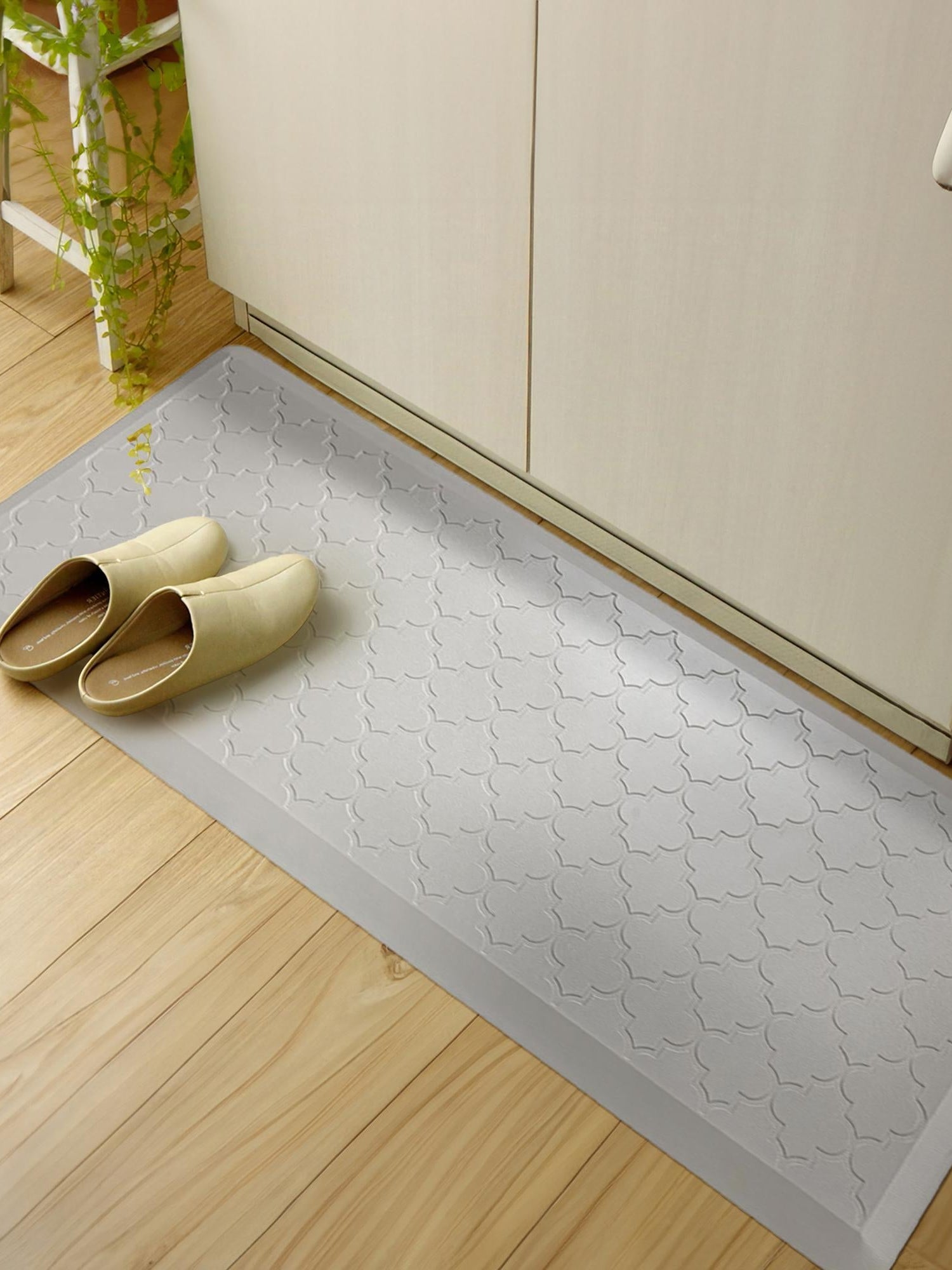 Anti-Fatigue Gray 2' x 5' Comfort Standing Mat  for Kitchen, Bath, Laundry Room, Office Colorful PVC Durable Non-Slip Water Resistant Spill Proof Rug Thick Rubber for Sale at Rug Engine