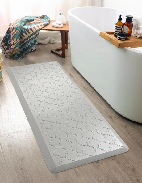 Anti-Fatigue Gray 2' x 5' Comfort Standing Mat  for Kitchen, Bath, Laundry Room, Office Colorful PVC Durable Non-Slip Water Resistant Spill Proof Rug Thick Rubber for Sale at Rug Engine