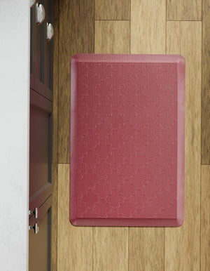 Anti-Fatigue Burgundy Red 2' x 3' Comfort Standing Mat  for Kitchen, Bath, Laundry Room, Office Colorful PVC Durable Non-Slip Water Resistant Spill Proof Rug Thick Rubber for Sale at Rug Engine