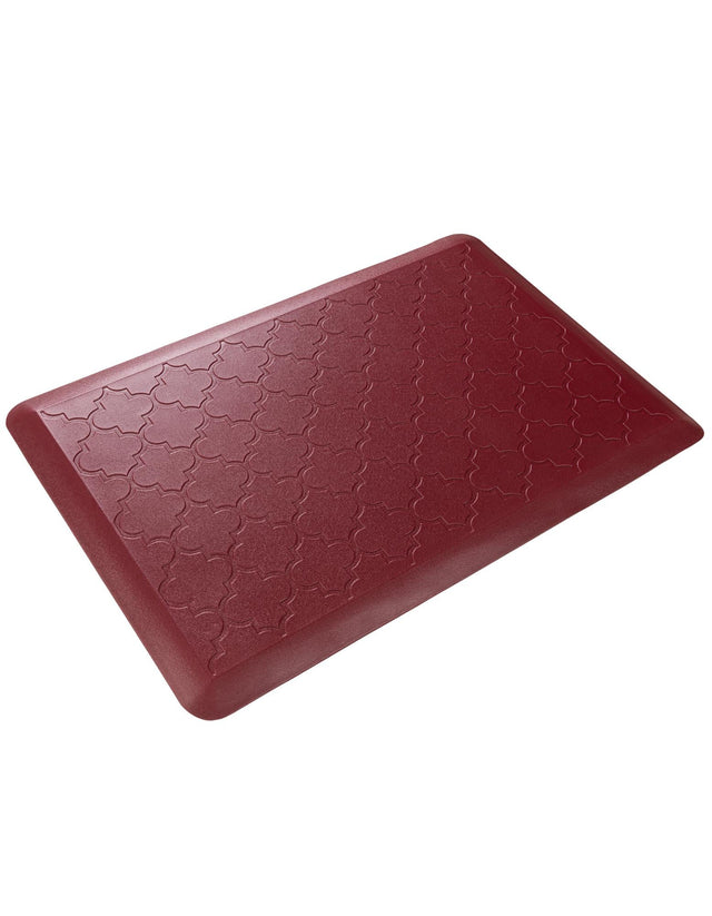 Anti-Fatigue Burgundy Red 2' x 3' Comfort Standing Mat  for Kitchen, Bath, Laundry Room, Office Colorful PVC Durable Non-Slip Water Resistant Spill Proof Rug Thick Rubber for Sale at Rug Engine