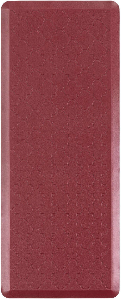 Anti-Fatigue Burgundy Red 2' x 5' Comfort Standing Mat  for Kitchen, Bath, Laundry Room, Office Colorful PVC Durable Non-Slip Water Resistant Spill Proof Rug Thick Rubber for Sale at Rug Engine