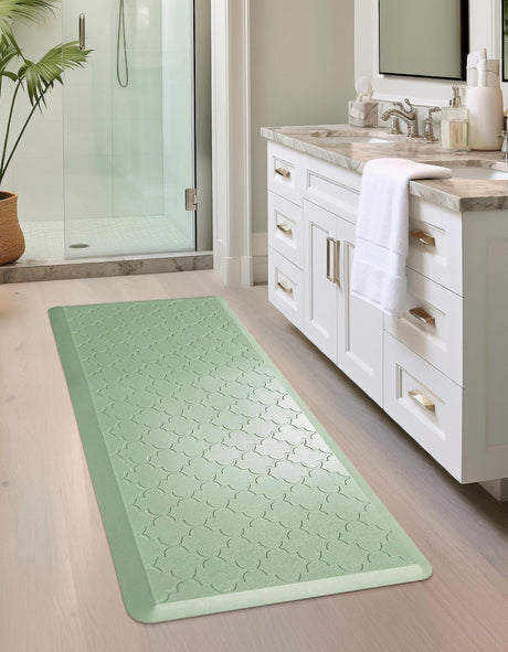 Anti-Fatigue Green 2' x 3' Comfort Standing Mat  for Kitchen, Bath, Laundry Room, Office Colorful PVC Durable Non-Slip Water Resistant Spill Proof Rug Thick Rubber for Sale at Rug Engine