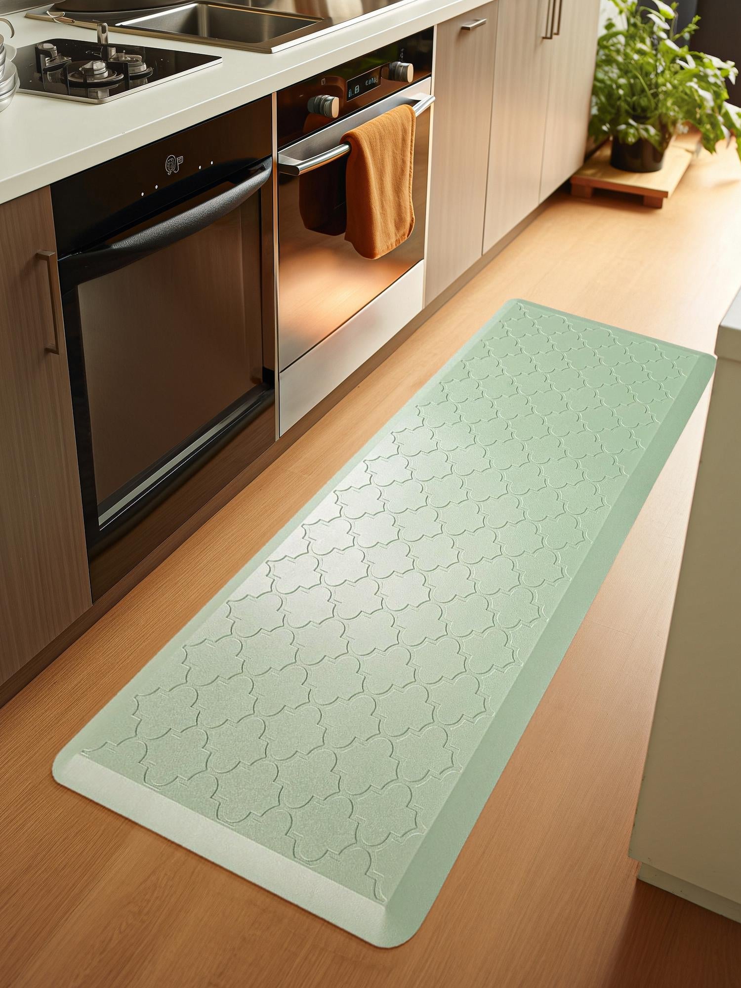 Anti-Fatigue Green 2' x 3' Comfort Standing Mat  for Kitchen, Bath, Laundry Room, Office Colorful PVC Durable Non-Slip Water Resistant Spill Proof Rug Thick Rubber for Sale at Rug Engine