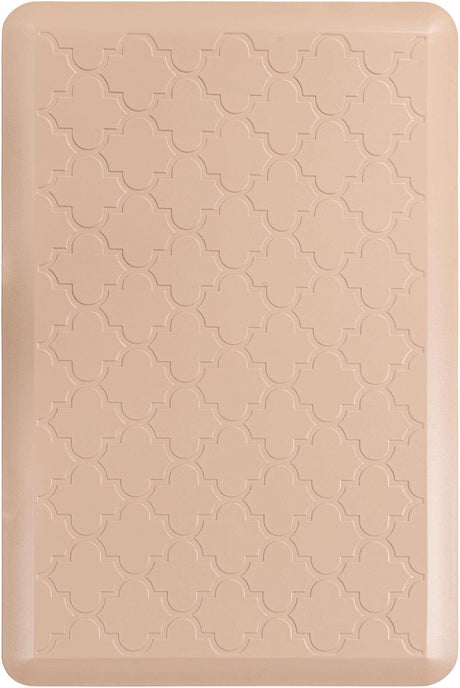 Anti-Fatigue Beige 2' x 3' Comfort Standing Mat  for Kitchen, Bath, Laundry Room, Office Colorful PVC Durable Non-Slip Water Resistant Spill Proof Rug Thick Rubber for Sale at Rug Engine