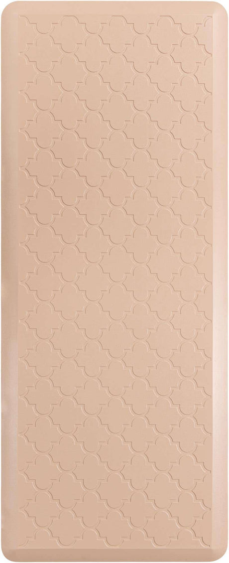 Anti-Fatigue Beige 2' x 5' Comfort Standing Mat  for Kitchen, Bath, Laundry Room, Office Colorful PVC Durable Non-Slip Water Resistant Spill Proof Rug Thick Rubber for Sale at Rug Engine