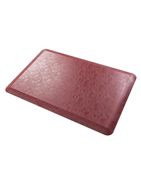 Anti-Fatigue Burgundy Red 2' x 3' Comfort Standing Mat  for Kitchen, Bath, Laundry Room, Office Colorful PVC Durable Non-Slip Water Resistant Spill Proof Rug Thick Rubber for Sale at Rug Engine