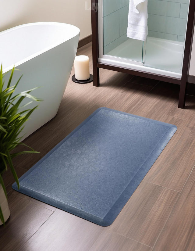 Anti-Fatigue Navy Blue 2' x 3' Comfort Standing Mat  for Kitchen, Bath, Laundry Room, Office Colorful PVC Durable Non-Slip Water Resistant Spill Proof Rug Thick Rubber for Sale at Rug Engine