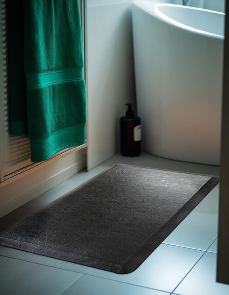 Anti-Fatigue Black 2' x 3' Comfort Standing Mat  for Kitchen, Bath, Laundry Room, Office Colorful PVC Durable Non-Slip Water Resistant Spill Proof Rug Thick Rubber for Sale at Rug Engine