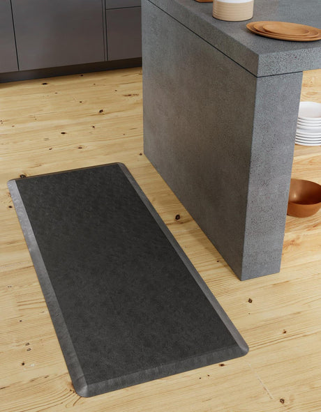 Anti-Fatigue Black 2' x 5' Comfort Standing Mat  for Kitchen, Bath, Laundry Room, Office Colorful PVC Durable Non-Slip Water Resistant Spill Proof Rug Thick Rubber for Sale at Rug Engine