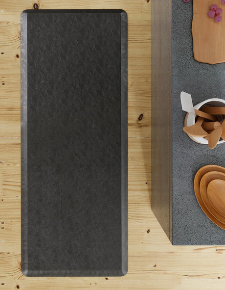 Anti-Fatigue Black 2' x 5' Comfort Standing Mat  for Kitchen, Bath, Laundry Room, Office Colorful PVC Durable Non-Slip Water Resistant Spill Proof Rug Thick Rubber for Sale at Rug Engine