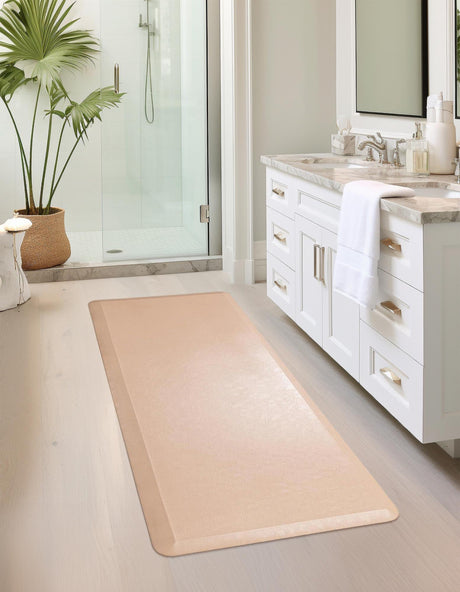 Anti-Fatigue Beige 2' x 5' Comfort Standing Mat  for Kitchen, Bath, Laundry Room, Office Colorful PVC Durable Non-Slip Water Resistant Spill Proof Rug Thick Rubber for Sale at Rug Engine