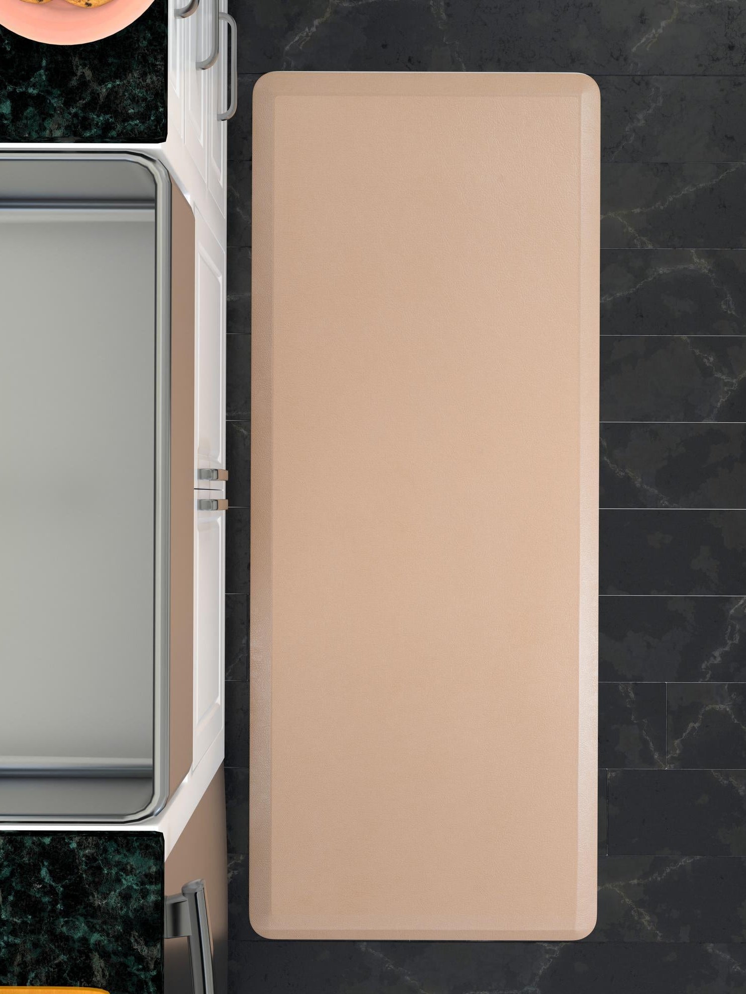 Anti-Fatigue Beige 2' x 3' Comfort Standing Mat  for Kitchen, Bath, Laundry Room, Office Colorful PVC Durable Non-Slip Water Resistant Spill Proof Rug Thick Rubber for Sale at Rug Engine