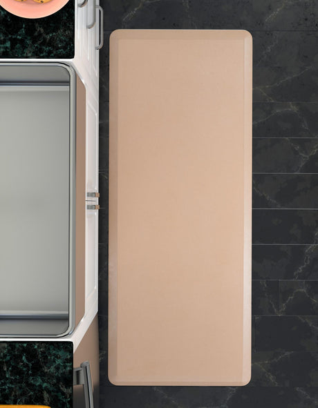 Anti-Fatigue Beige 2' x 3' Comfort Standing Mat  for Kitchen, Bath, Laundry Room, Office Colorful PVC Durable Non-Slip Water Resistant Spill Proof Rug Thick Rubber for Sale at Rug Engine