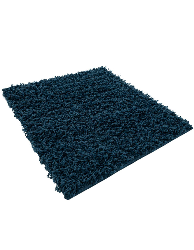 Sapphire Blue 2' 2 x 2' 2 Solid Shag Square Area Rug Thick Soft Touch Fluffy & Plush Shaggy Pile