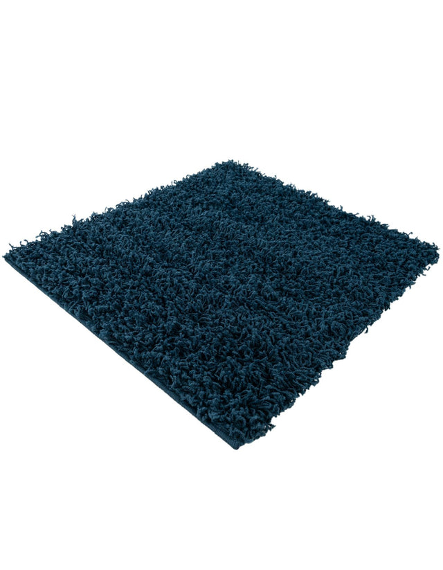 Sapphire Blue 2' 2 x 2' 2 Solid Shag Square Area Rug Thick Soft Touch Fluffy & Plush Shaggy Pile