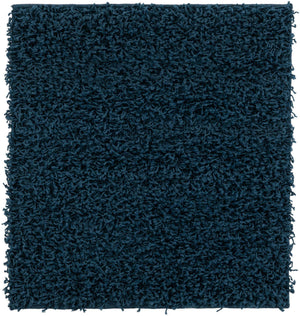Sapphire Blue 2' 2 x 2' 2 Solid Shag Square Area Rug Thick Soft Touch Fluffy & Plush Shaggy Pile