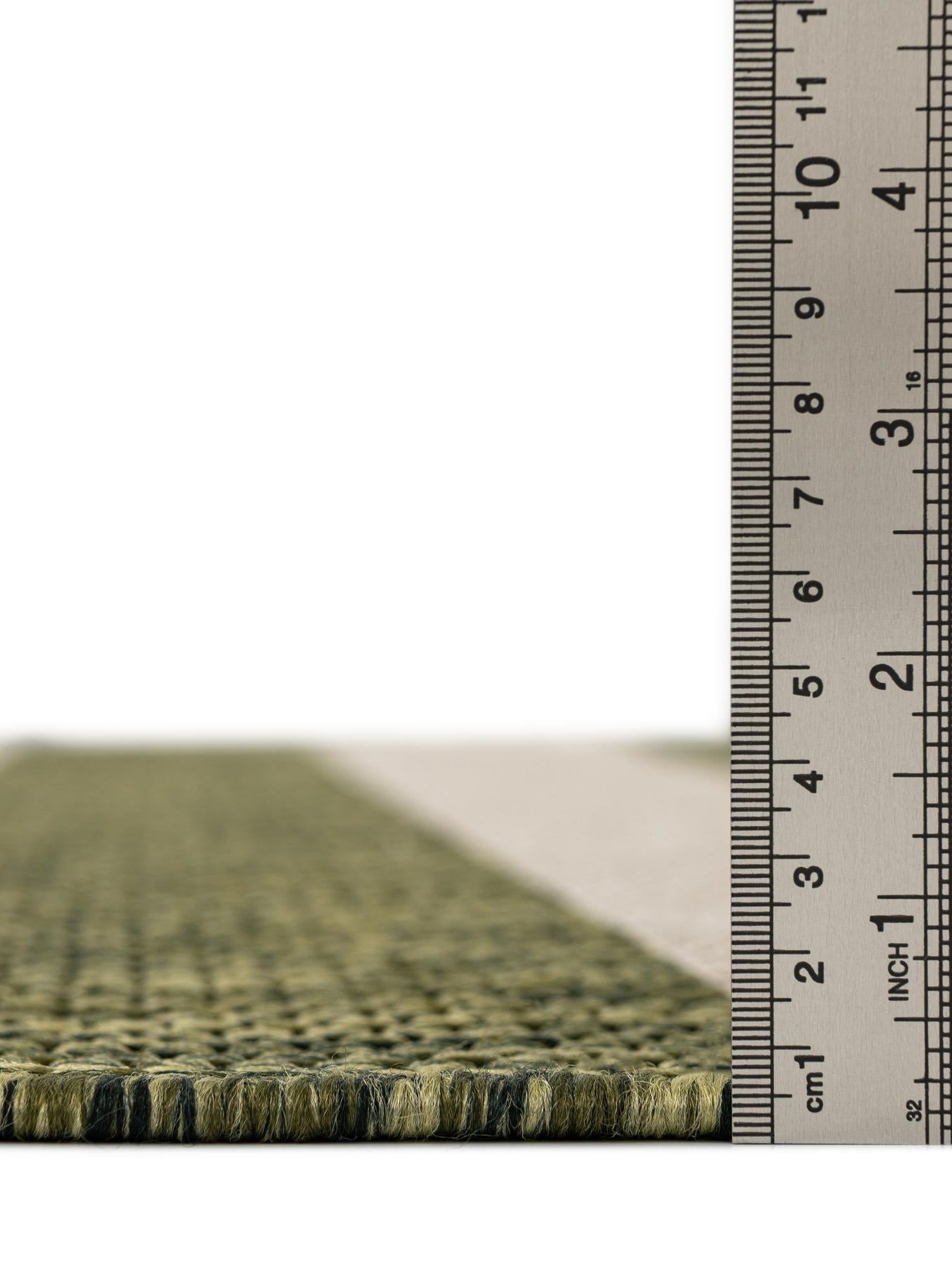 Green 12' x 12' Outdoor Striped Square Area Rug Weather Resistant for Patio, Deck, Terrace, Balcony, Porch Geometric Pattern Waterproof Carpet for Sale at Rug Engine