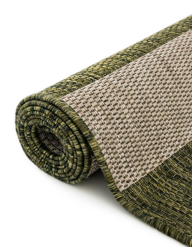 Green 7' 10 x 7' 10 Outdoor Striped Square Area Rug Weather Resistant for Patio, Deck, Terrace, Balcony, Porch Geometric Pattern Waterproof Carpet for Sale at Rug Engine