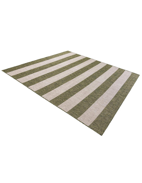 Green 7' 10 x 7' 10 Outdoor Striped Square Area Rug Weather Resistant for Patio, Deck, Terrace, Balcony, Porch Geometric Pattern Waterproof Carpet for Sale at Rug Engine