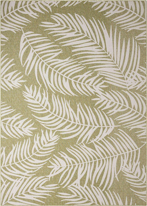 Green 10' x 14' 1 Outdoor Botanical Rectangle Area Rug Weather Resistant for Patio, Deck, Terrace, Balcony, Porch Polypropylene Garden Floral Tropical Carpet for Sale at Rug Engine