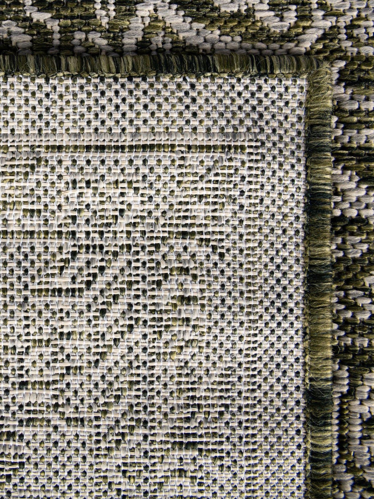 Green 12' x 12' Outdoor Traditional Square Area Rug Weather Resistant for Patio, Deck, Terrace, Balcony, Porch Classical Design Outside Carpet for Sale at Rug Engine