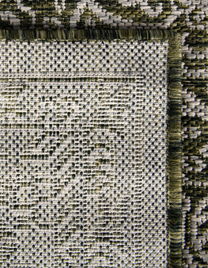 Green 12' x 12' Outdoor Traditional Square Area Rug Weather Resistant for Patio, Deck, Terrace, Balcony, Porch Classical Design Outside Carpet for Sale at Rug Engine