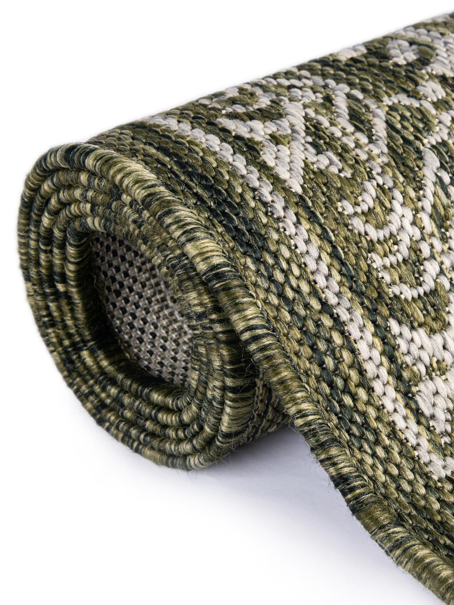 Green 12' x 12' Outdoor Traditional Square Area Rug Weather Resistant for Patio, Deck, Terrace, Balcony, Porch Classical Design Outside Carpet for Sale at Rug Engine