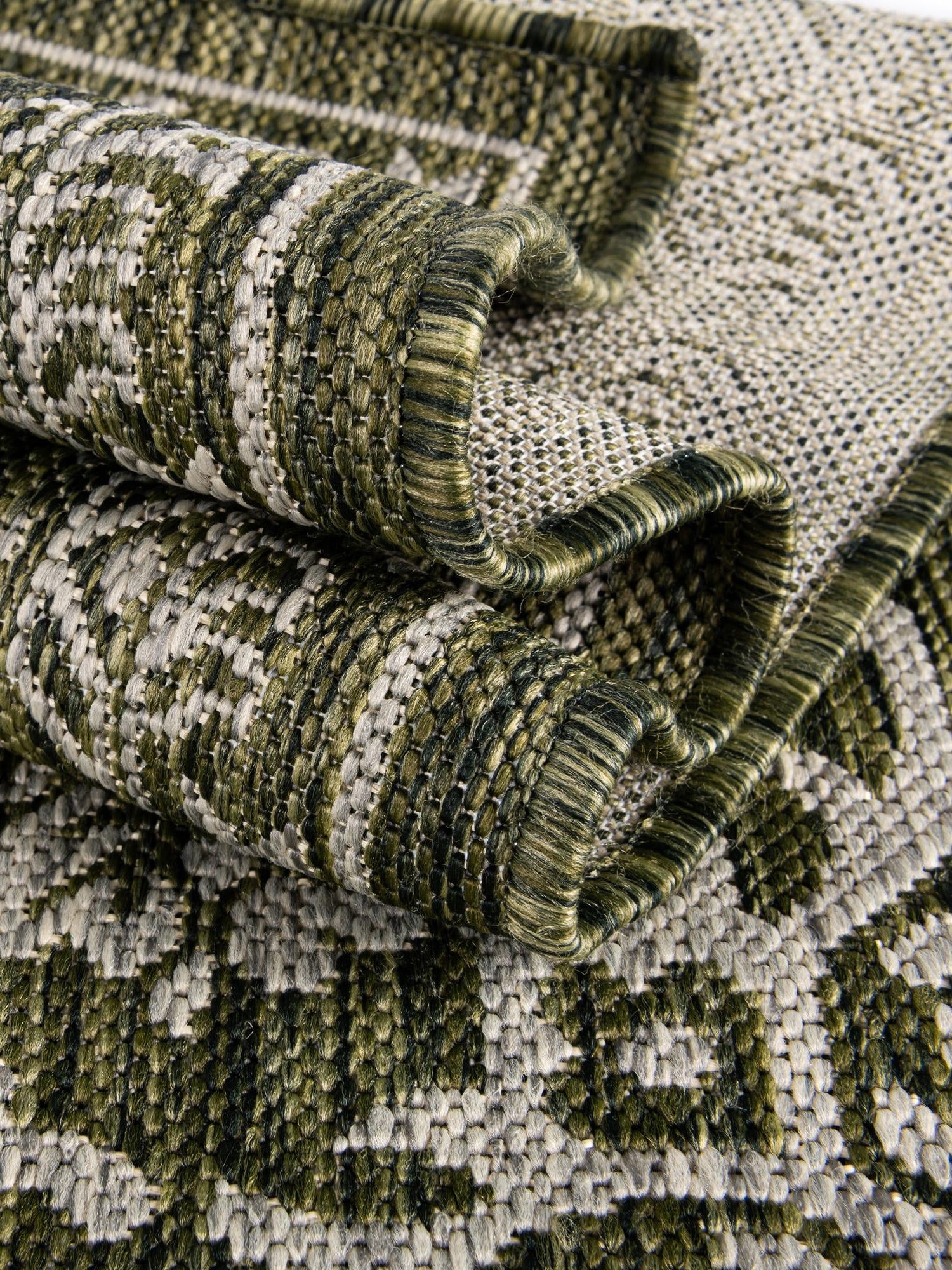 Green 12' x 12' Outdoor Traditional Square Area Rug Weather Resistant for Patio, Deck, Terrace, Balcony, Porch Classical Design Outside Carpet for Sale at Rug Engine